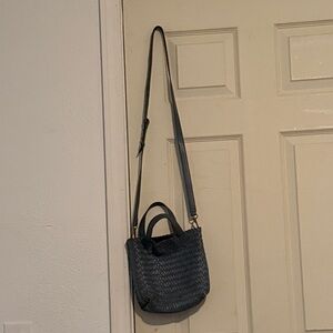 Madewell Woven Crossbody Bag in Dark Gray